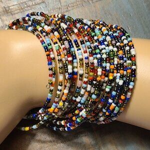 Spiral Wire Seed Beaded Beautiful Coiled Bracelet